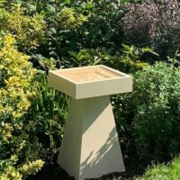 square birdbath for ashes