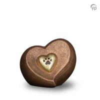 Faithful Heart Bronze Pet Urn