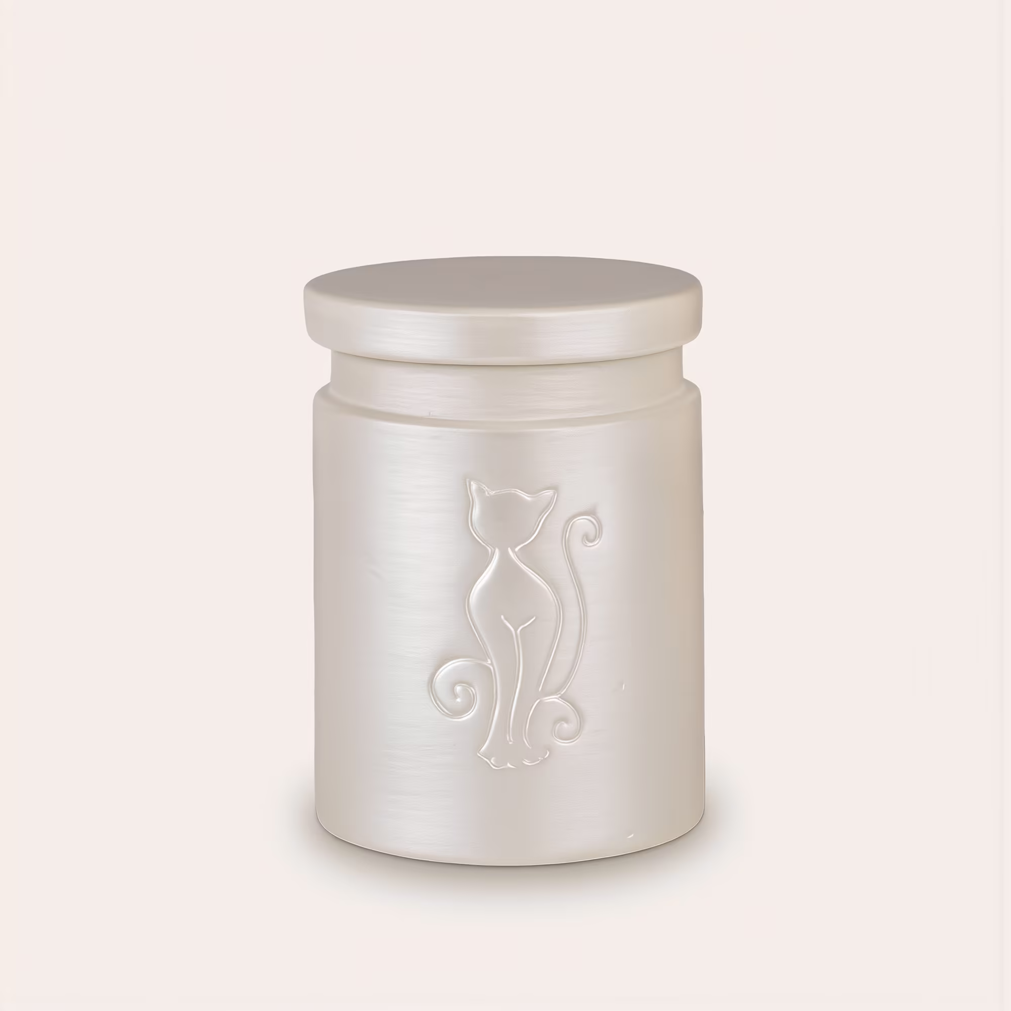 biodegradable cat urn white