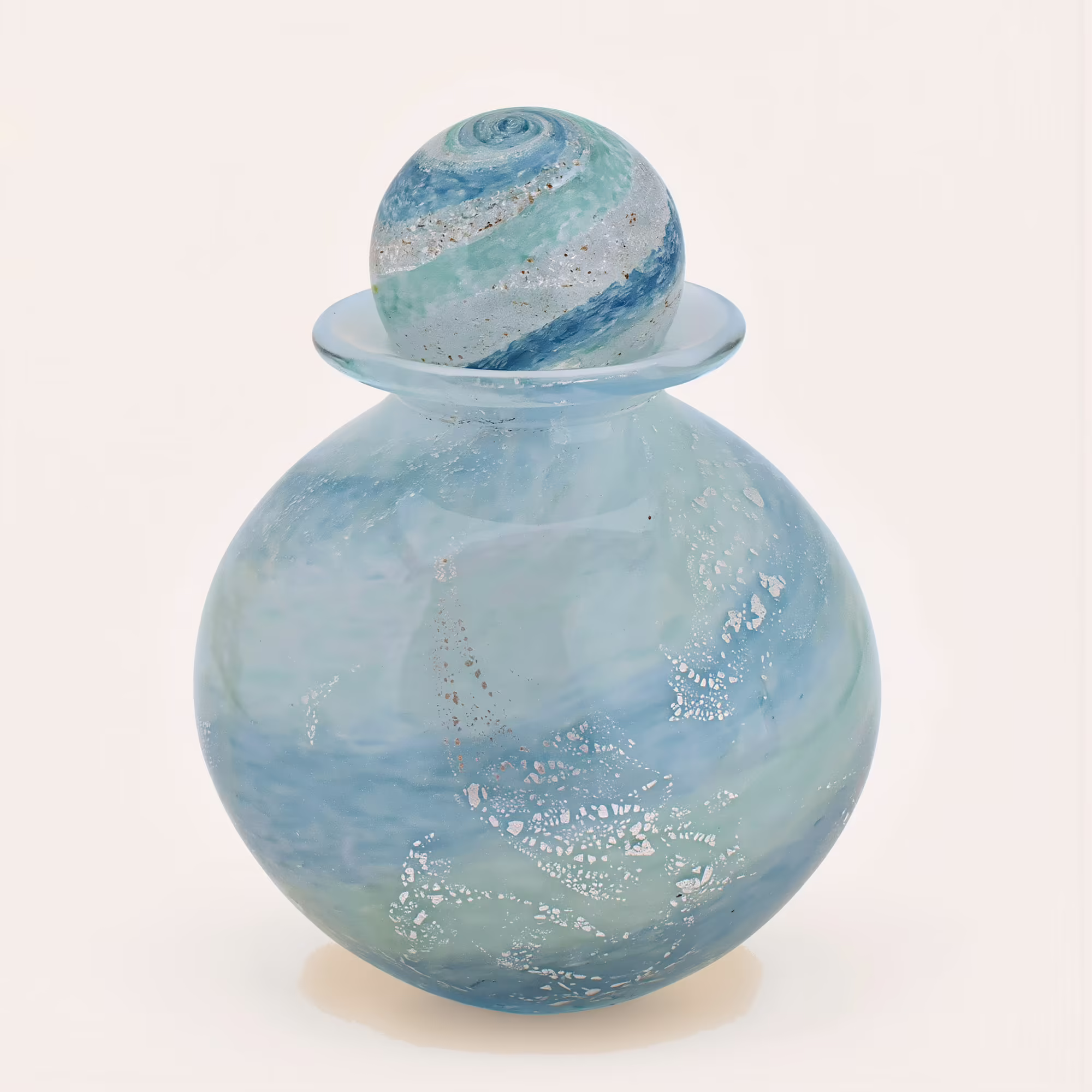 baby blue glass urn for ashes
