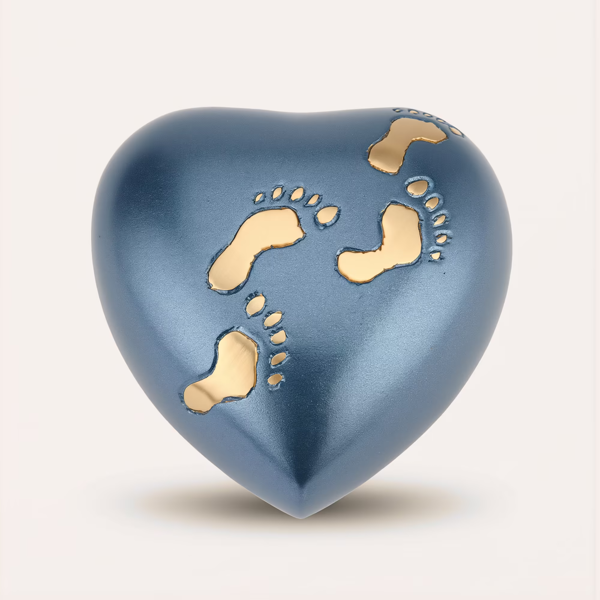 blue keepsake baby heart urn