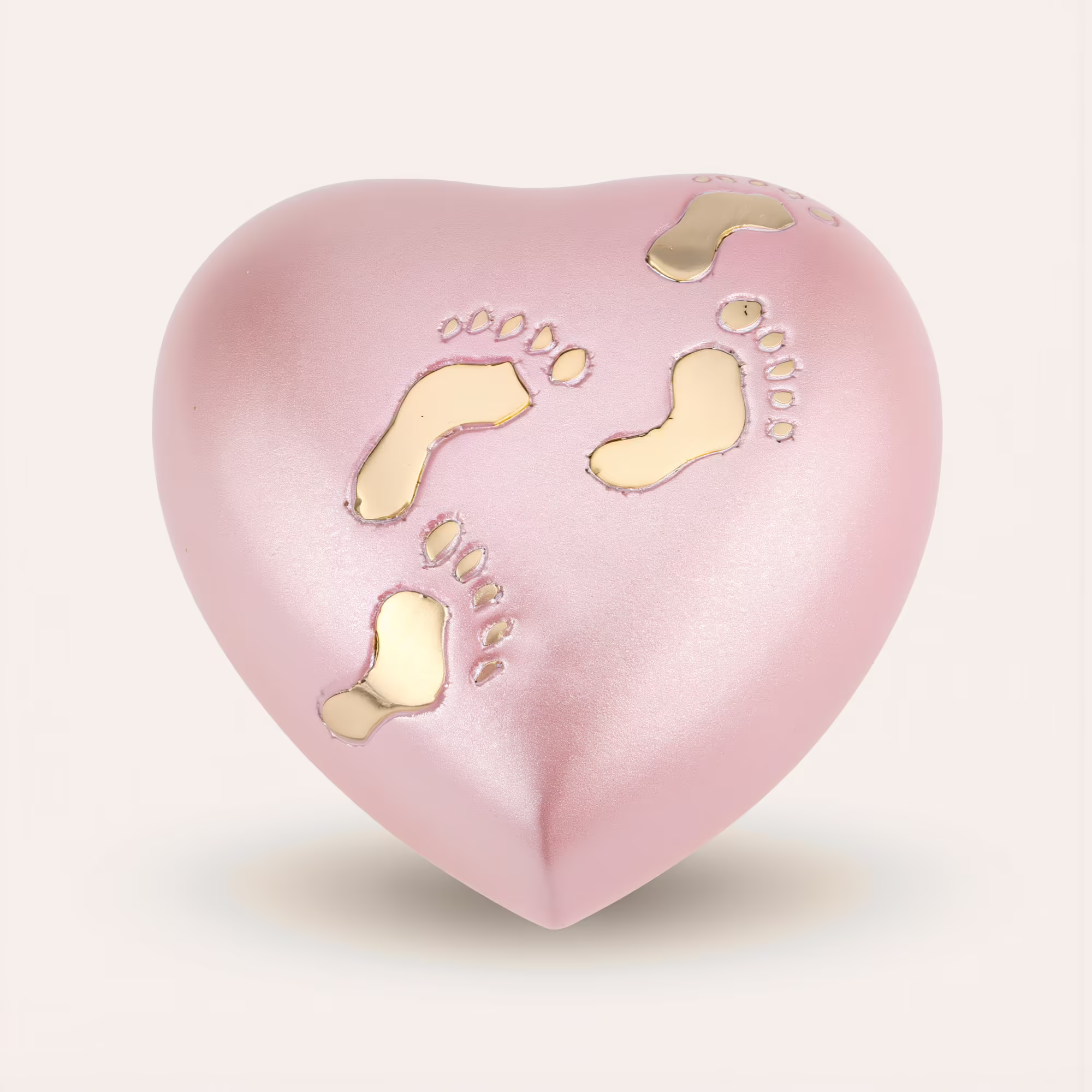 pink baby heart urn