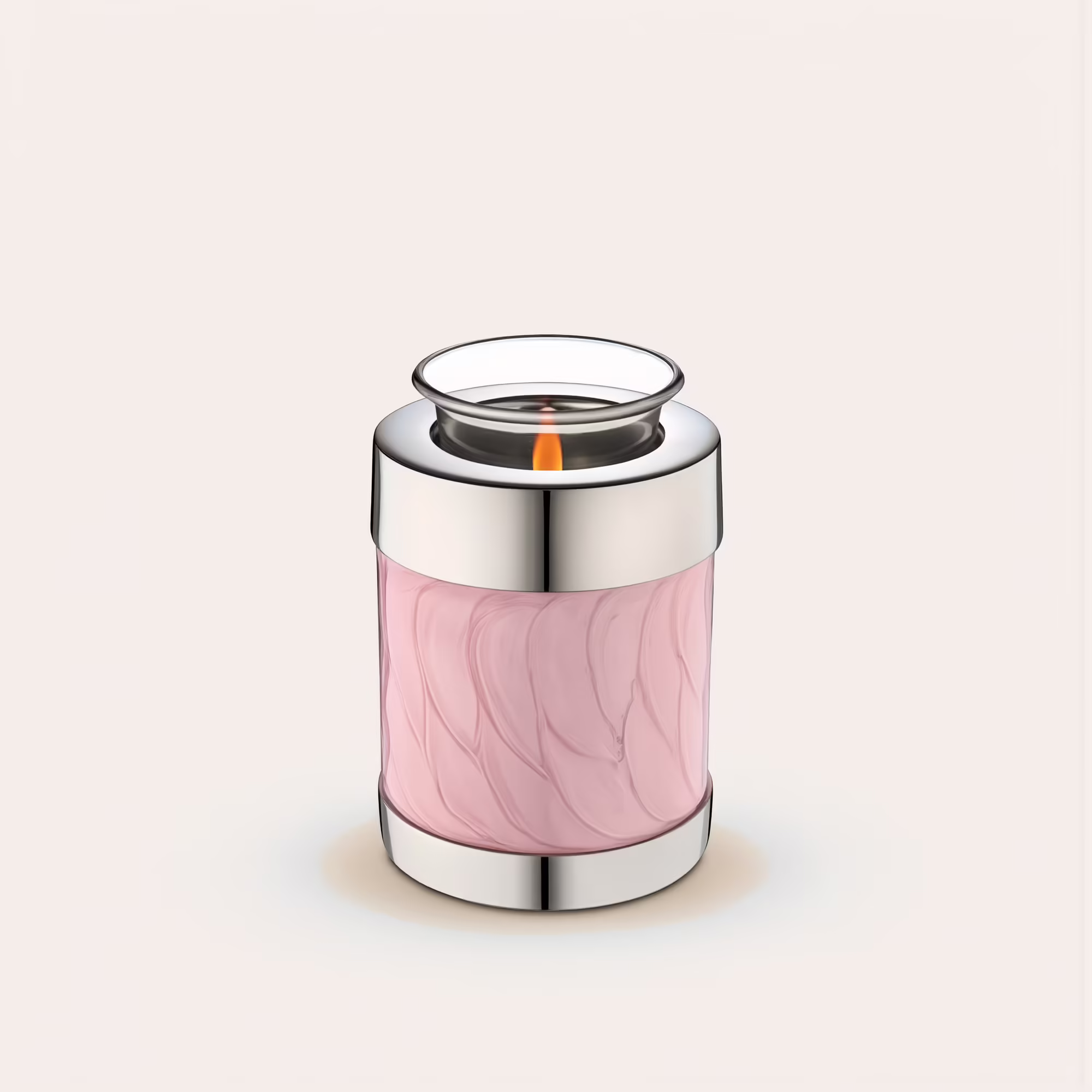 pink candle baby urn