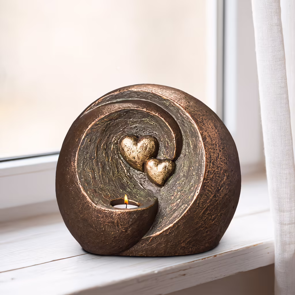 Bronze Heart Cremation Urn