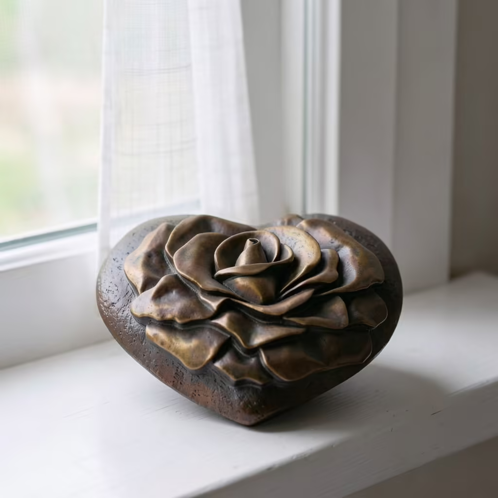 Bronze Mini Urn - The Rose