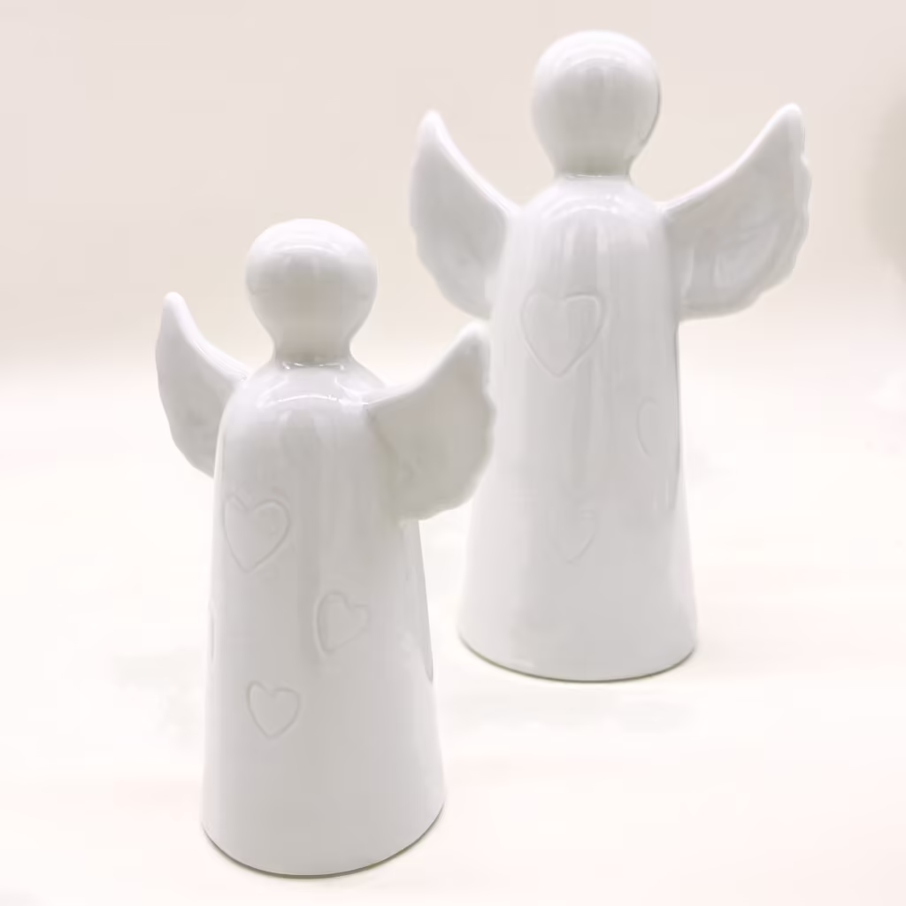infant white angel urn for ashes