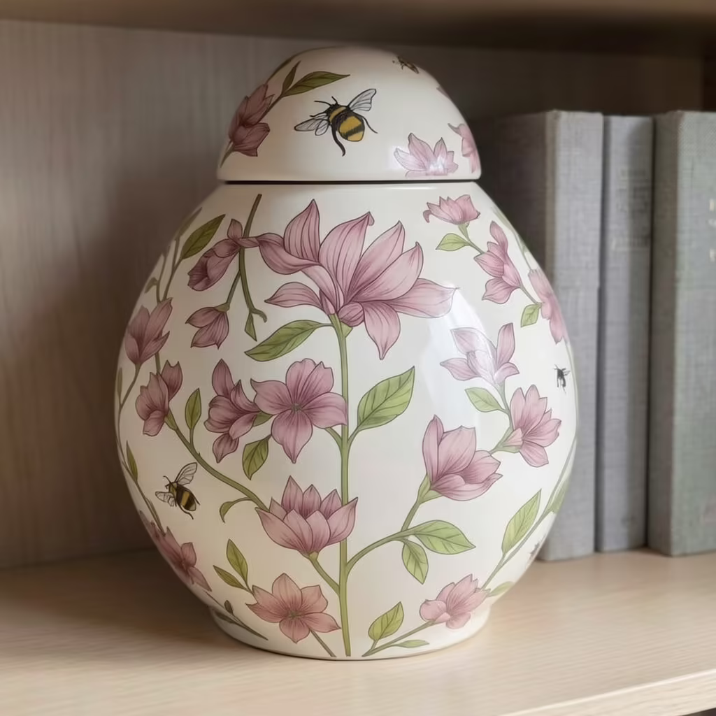 Lily custom urn for ashes