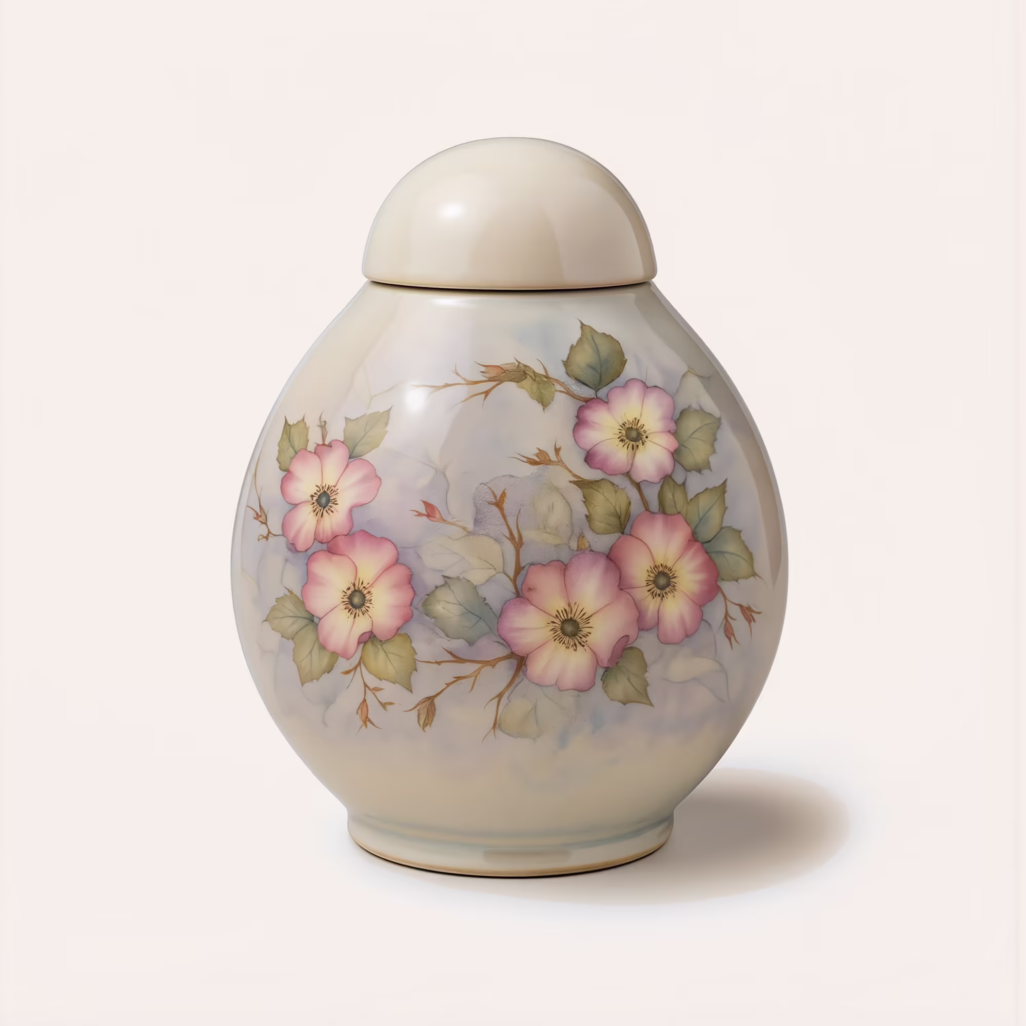 wild flower painted urn for ashes