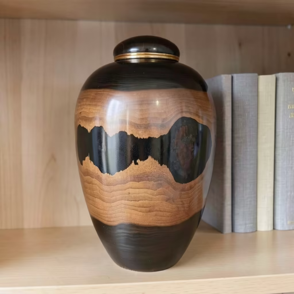 Cherry Wood Urn