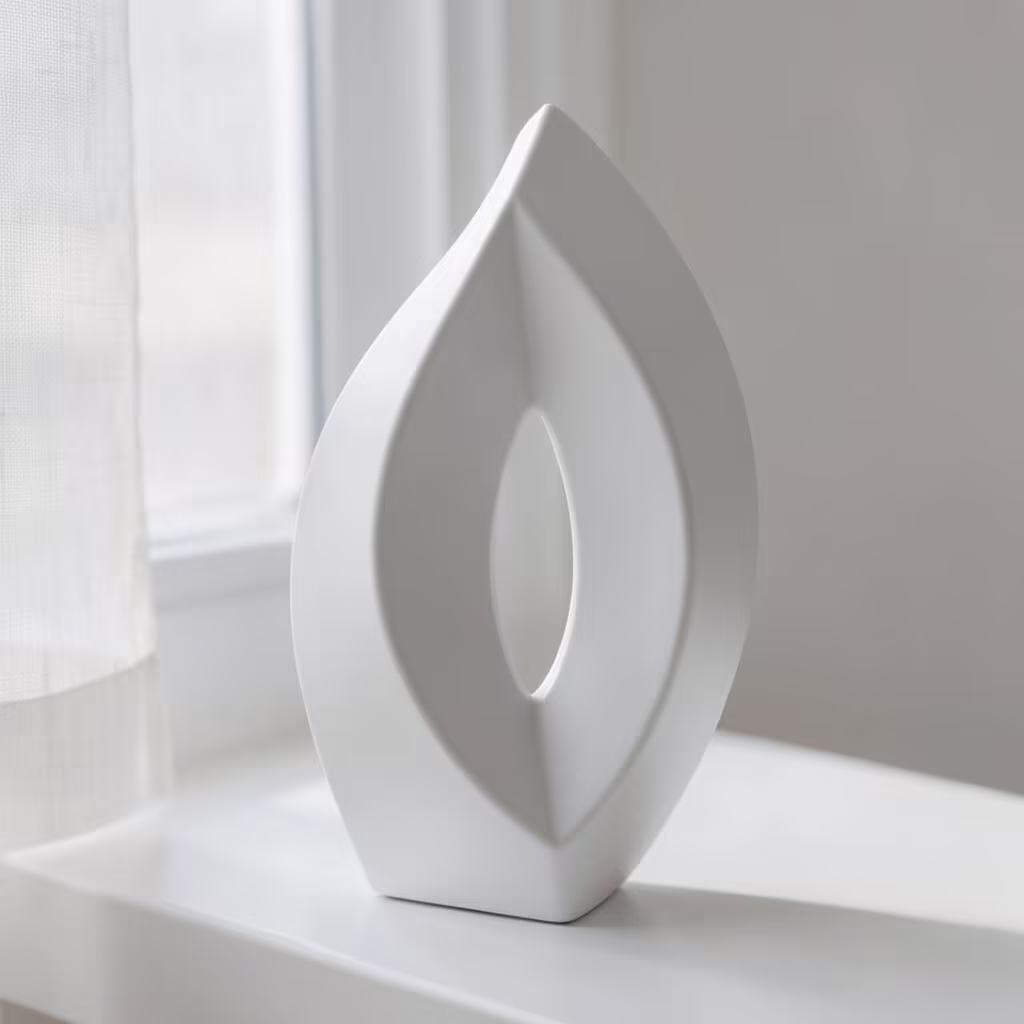 large white urn for ashes