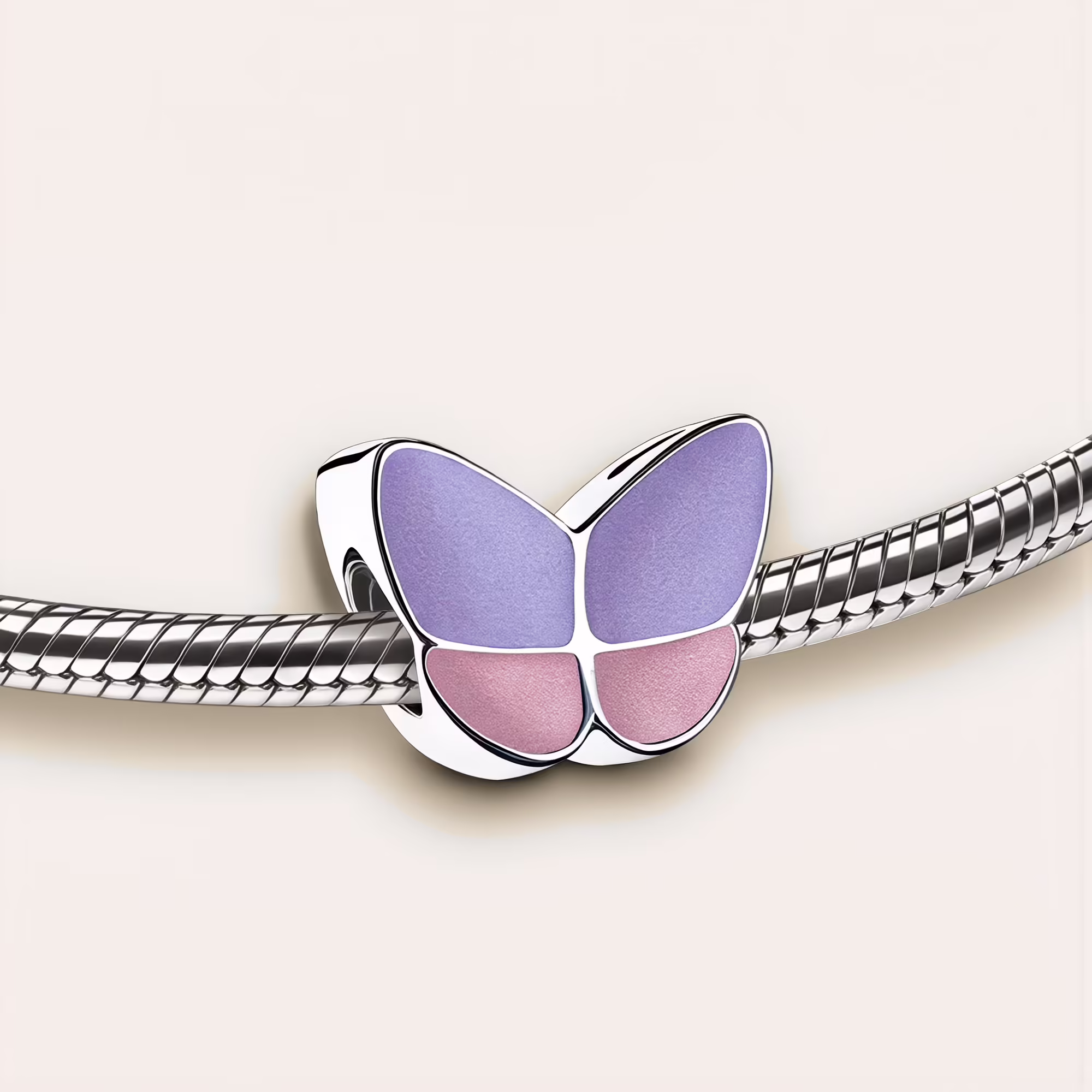 pink Fluttering Memorial Charm