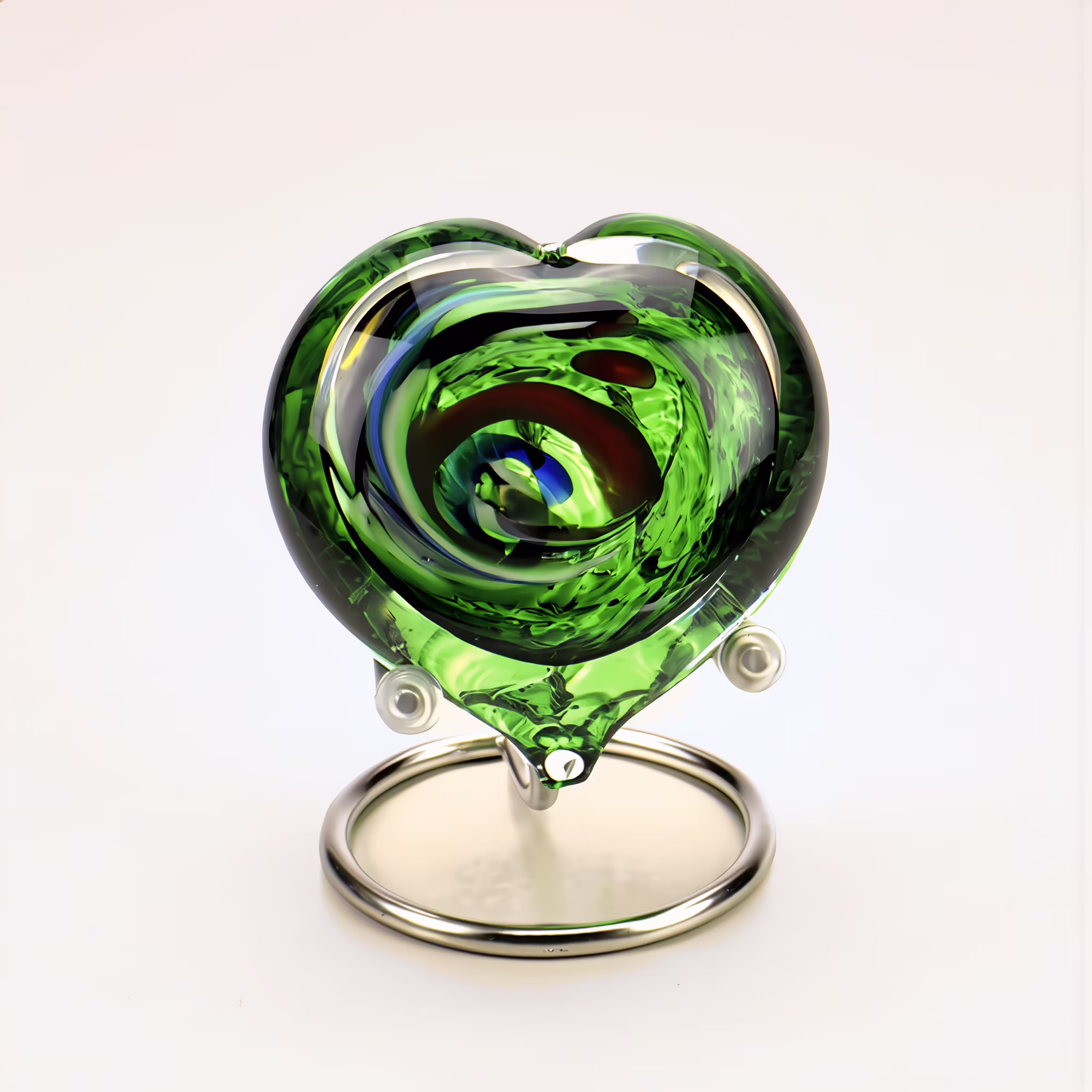Glass Heart Keepsake Urn