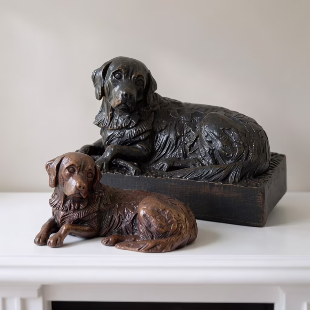 Golden Retriever Figurine Cremation Urn