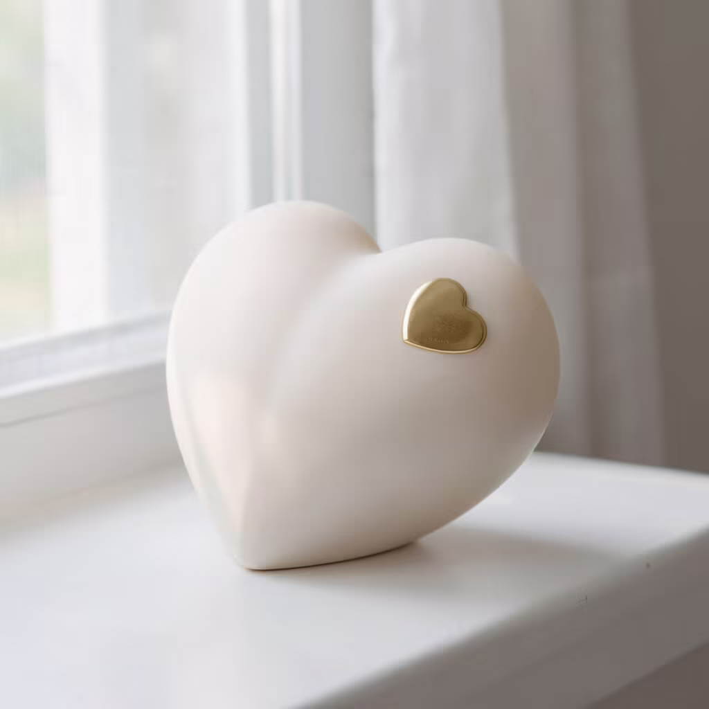 adult wooden heart urn for ashes gold