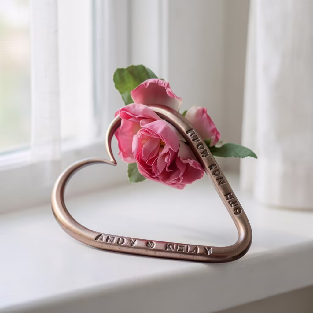 single copper memorial heart