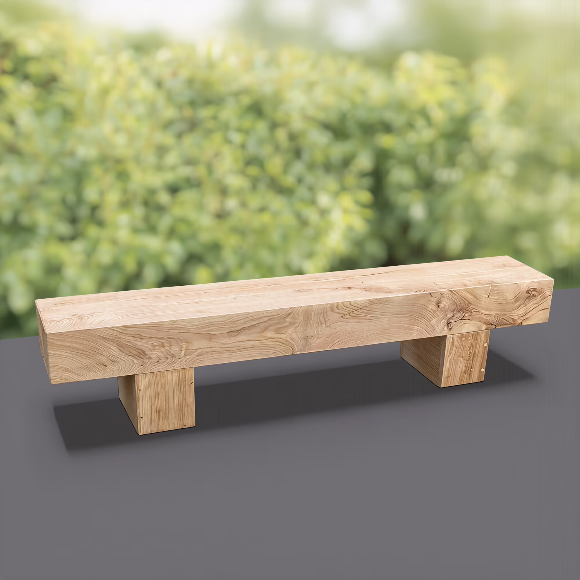 oak memorial cremation bench