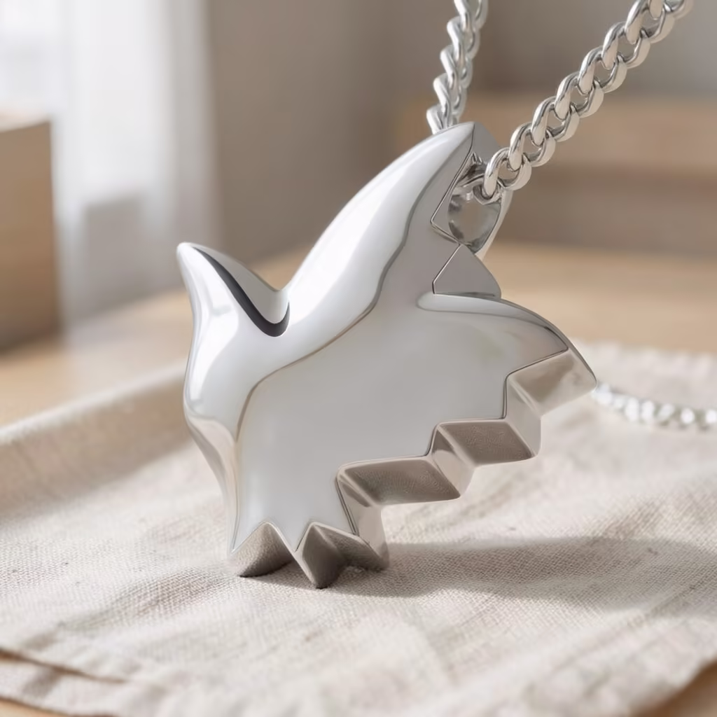 silver Peaceful Dove Cremation Necklace