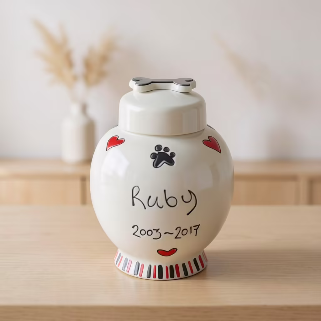 personalised dog urn bone