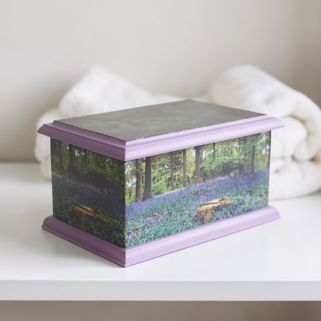 personalised wooden urn