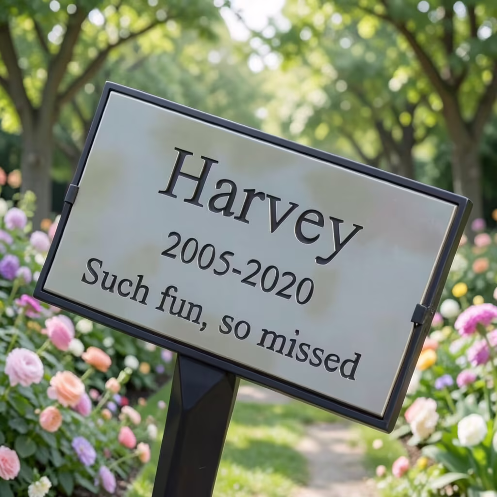 Plaque Holder With Engraved Plaque
