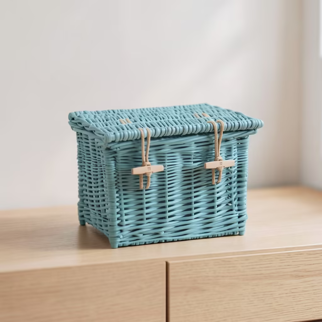Rectangular Coloured Willow blue