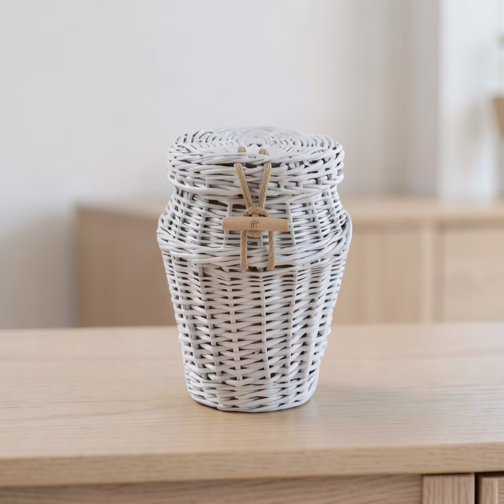 Round Coloured Willow white