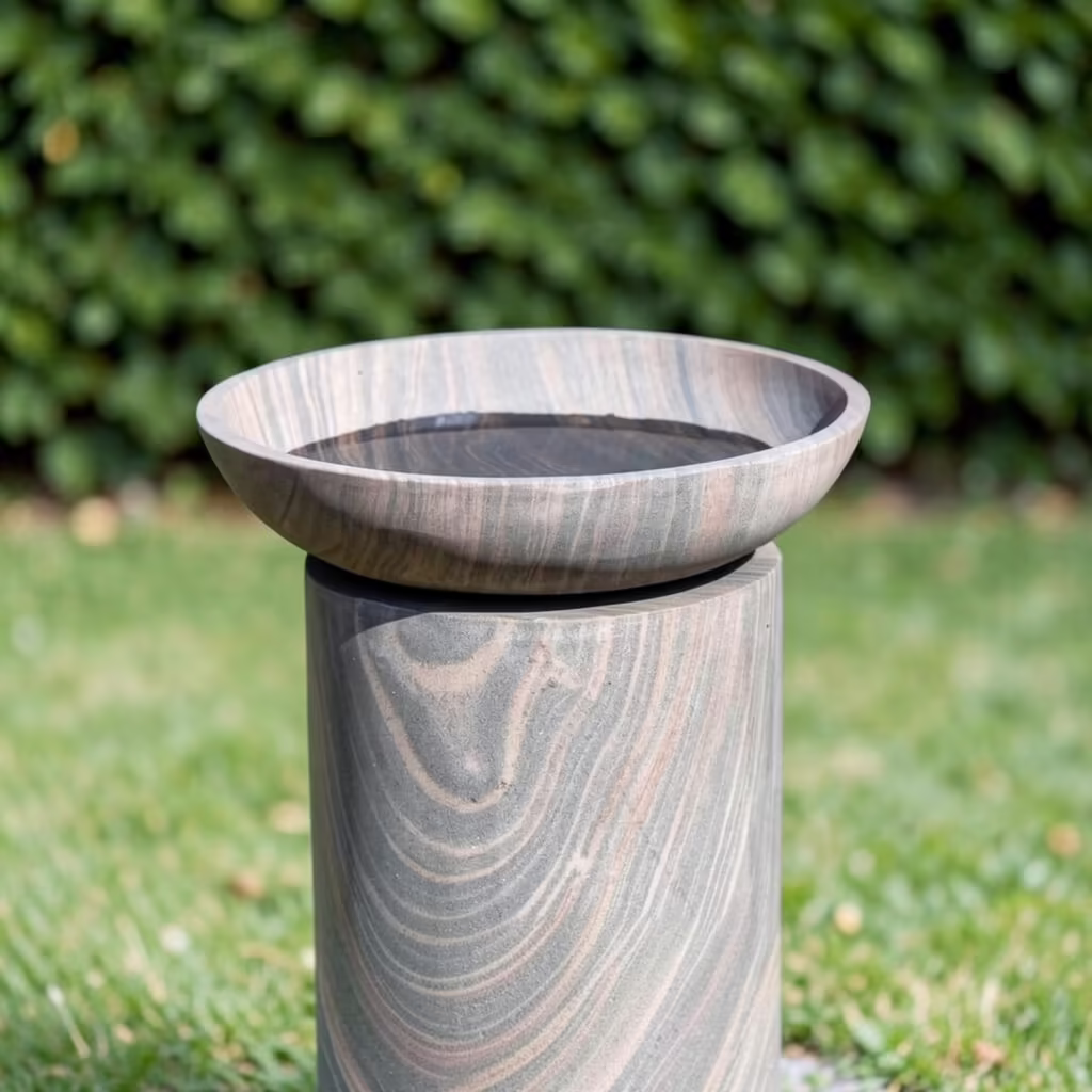 Sandstone Memorial Birdbath
