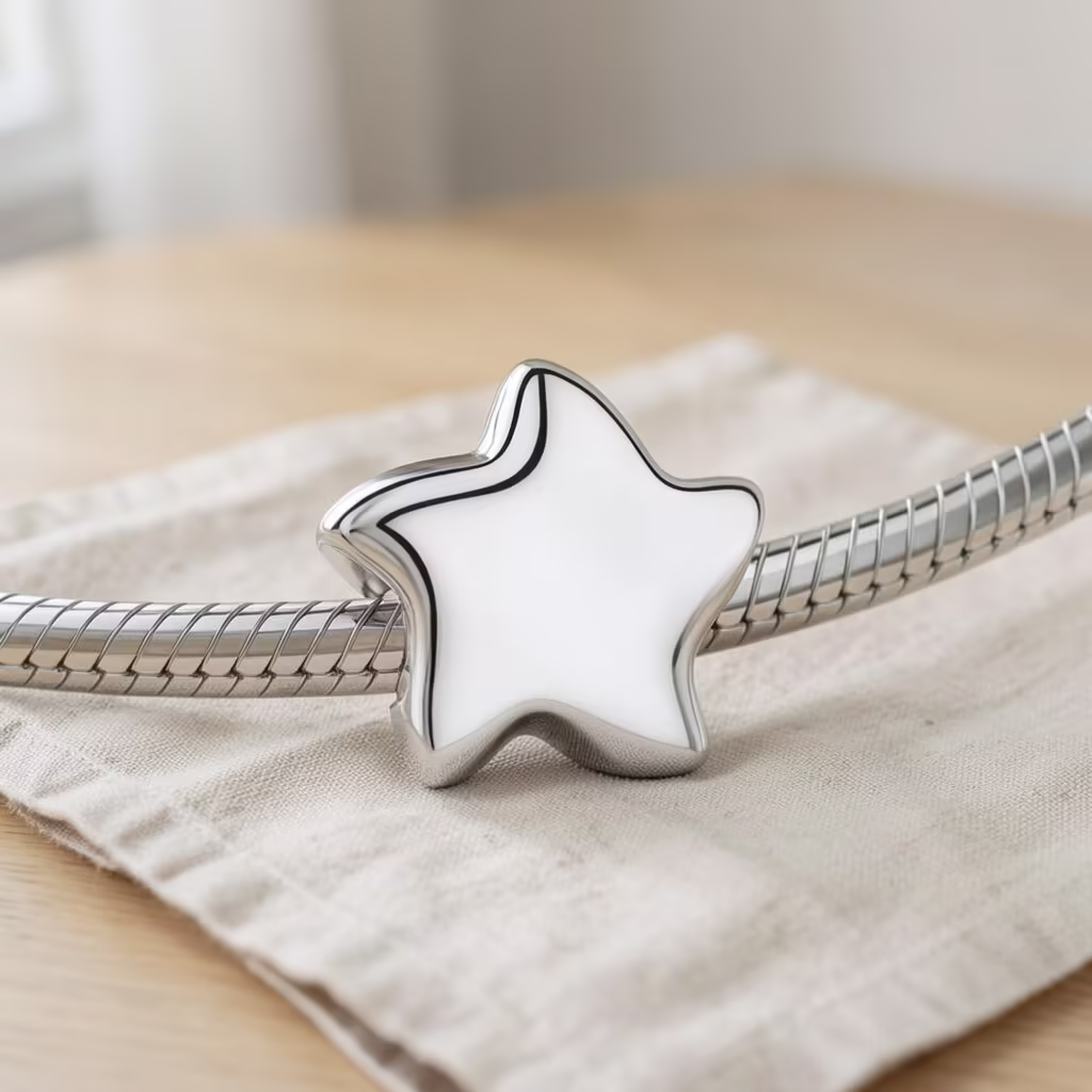 silver Sweet Starfish Memorial Charm