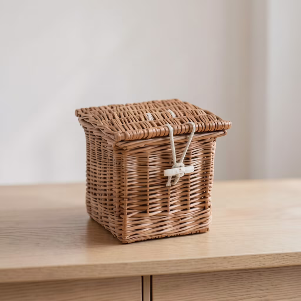 Square Willow Casket dark