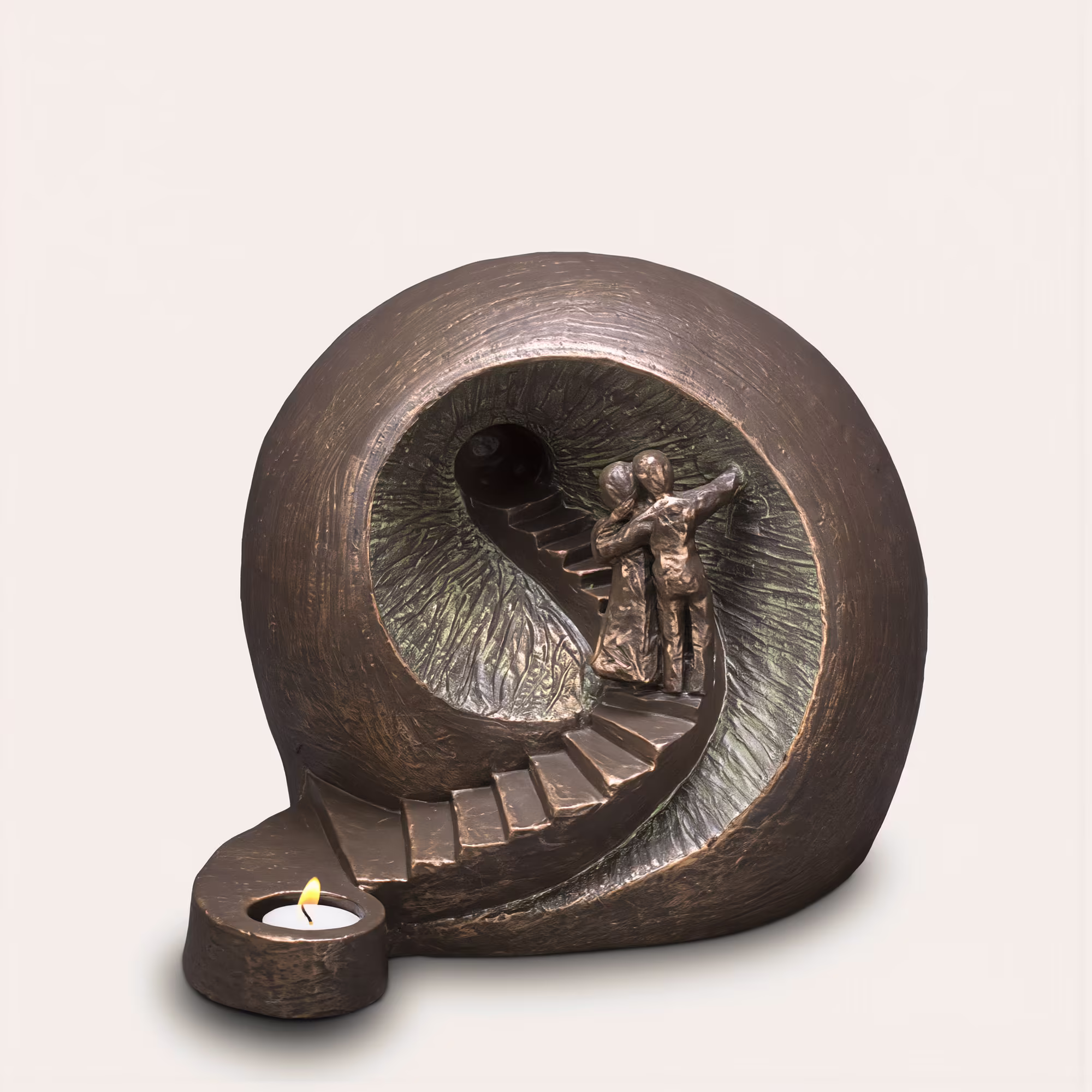 Stairway Ceramic Urn Bronze
