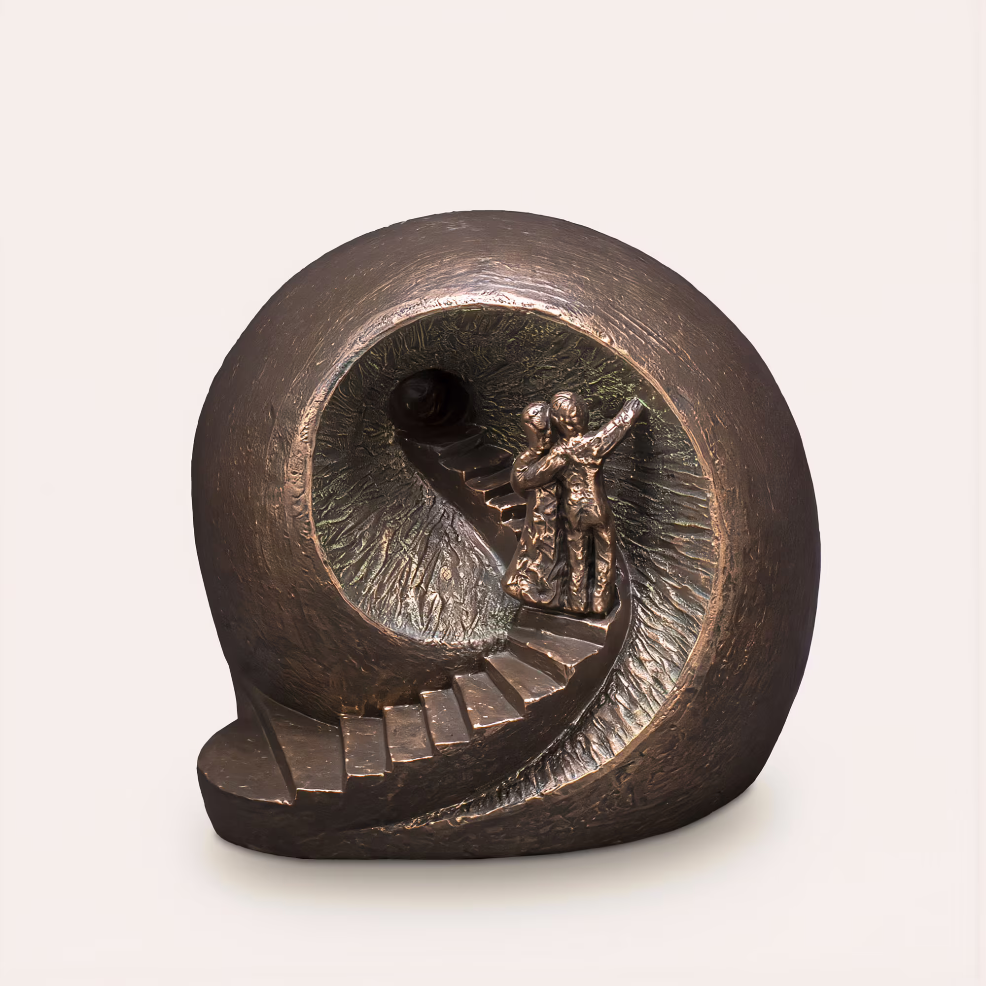 Stairway Ceramic Urn Bronze