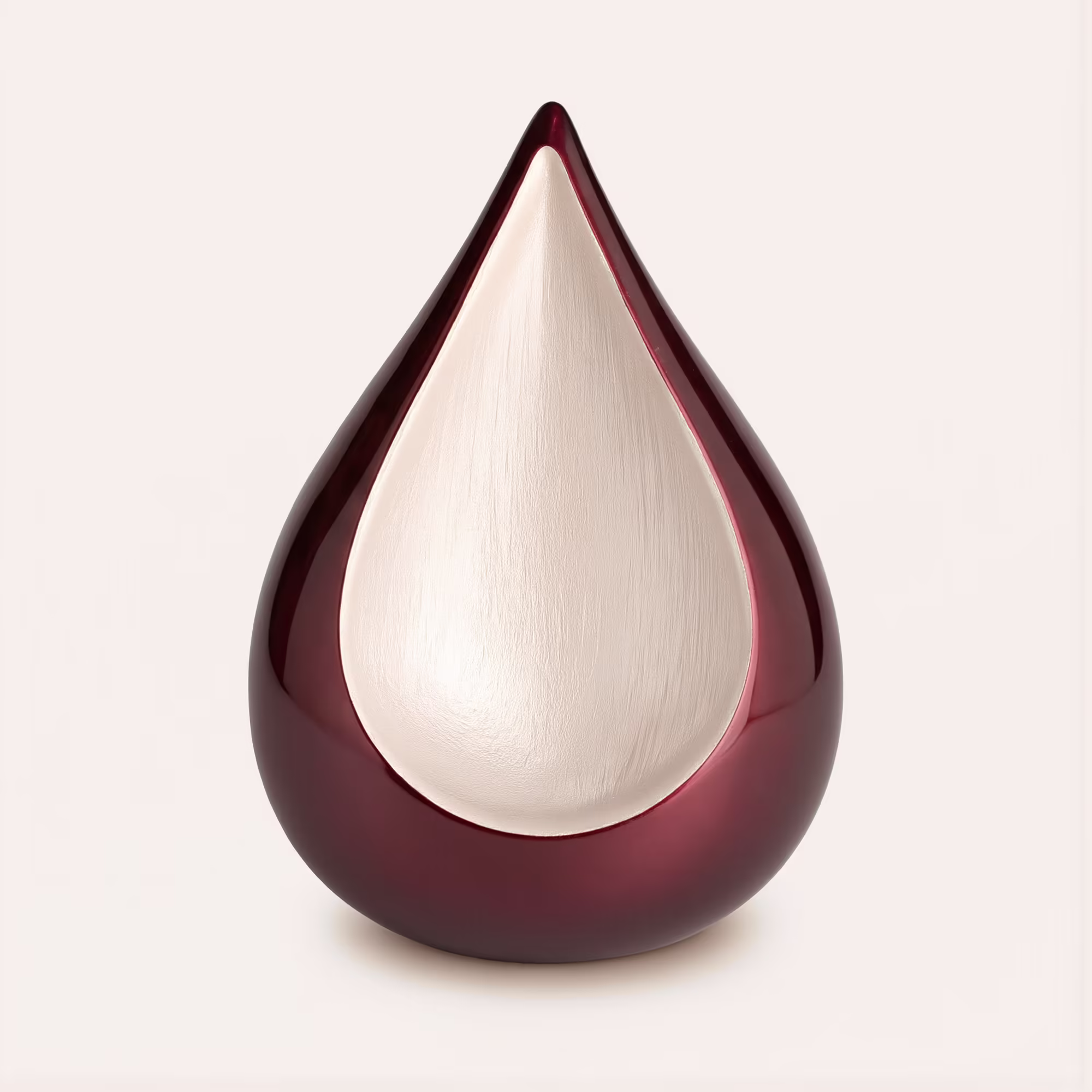 red teardrop urn for ashes