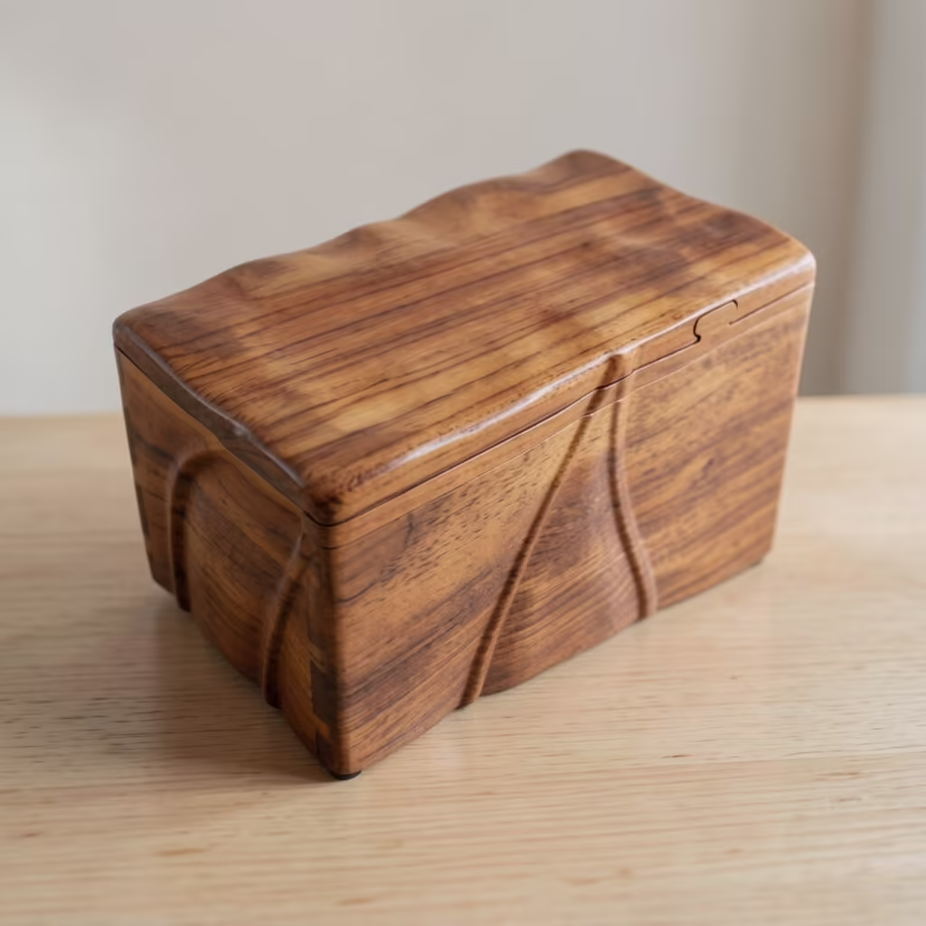 The Ripple Wooden Urn
