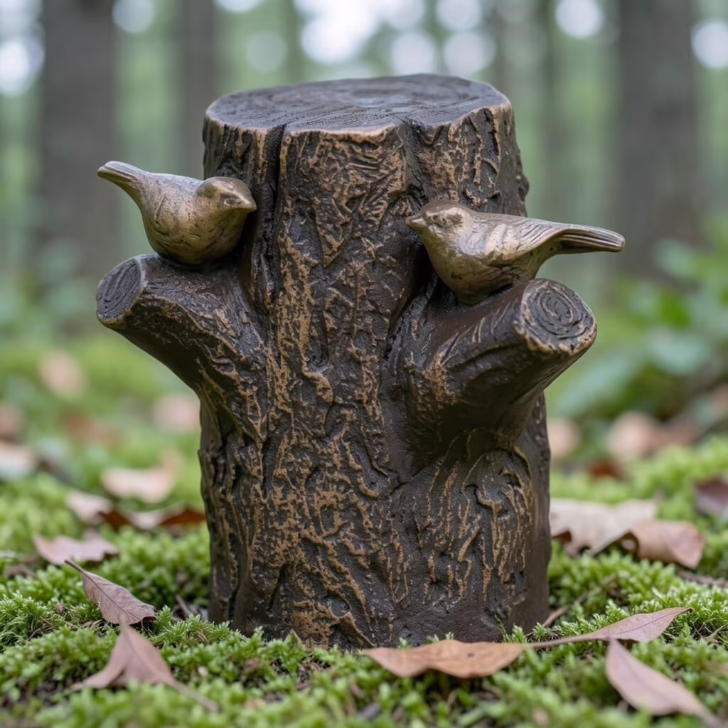bird in a tree urn for ashes