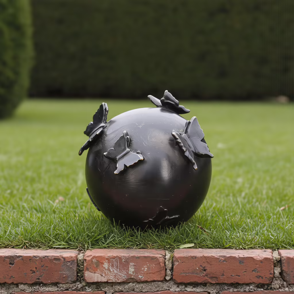 bronze butterfly sphere