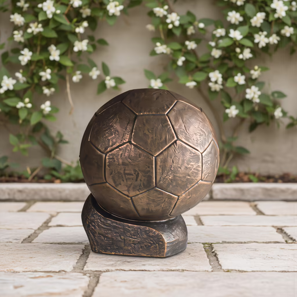 bronze football urn for ashes
