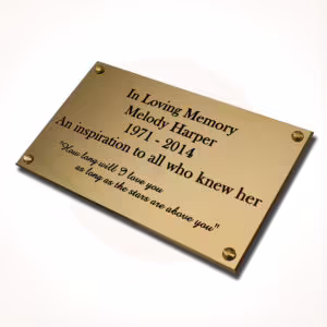 Engraved Brass Plaques