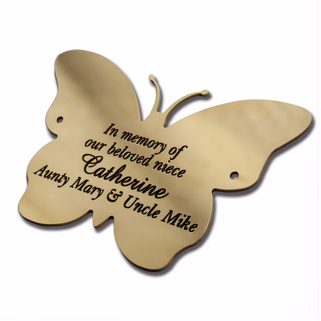 Engraved Butterfly Plaque