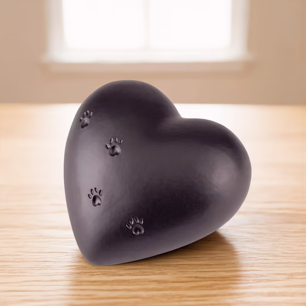 Heartfelt Paw Print Urn