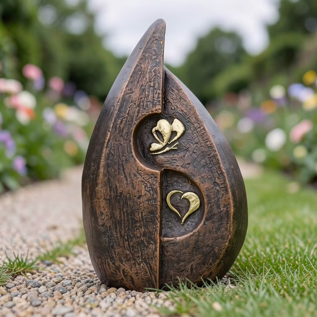 ceramic bronze extra large urn for human ashes