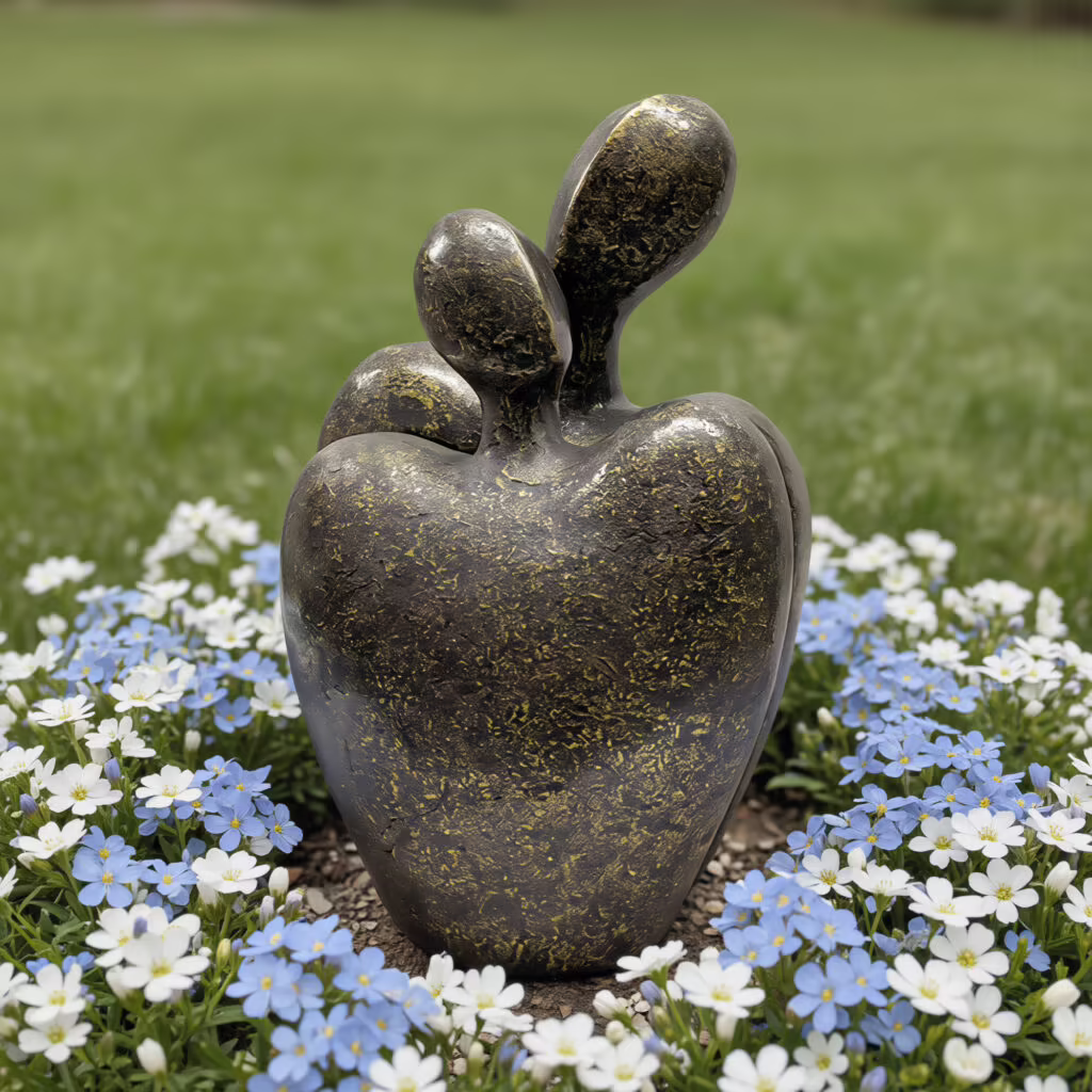 couples bronze urn