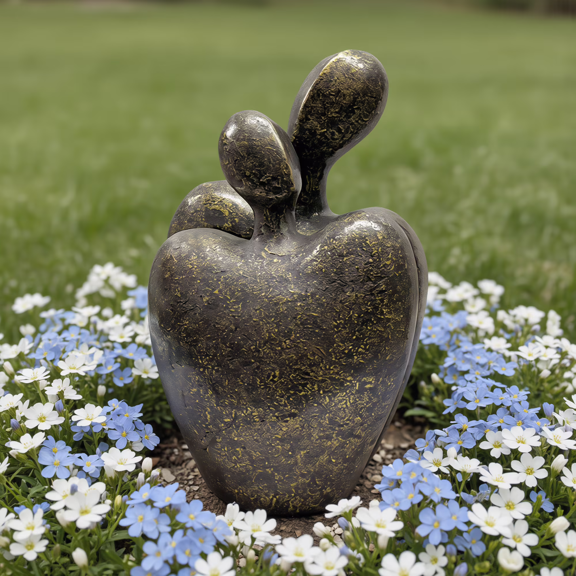 couples bronze urn