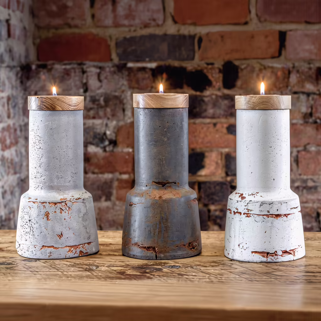 Modern Industrial Cremation Urn Dark Grey