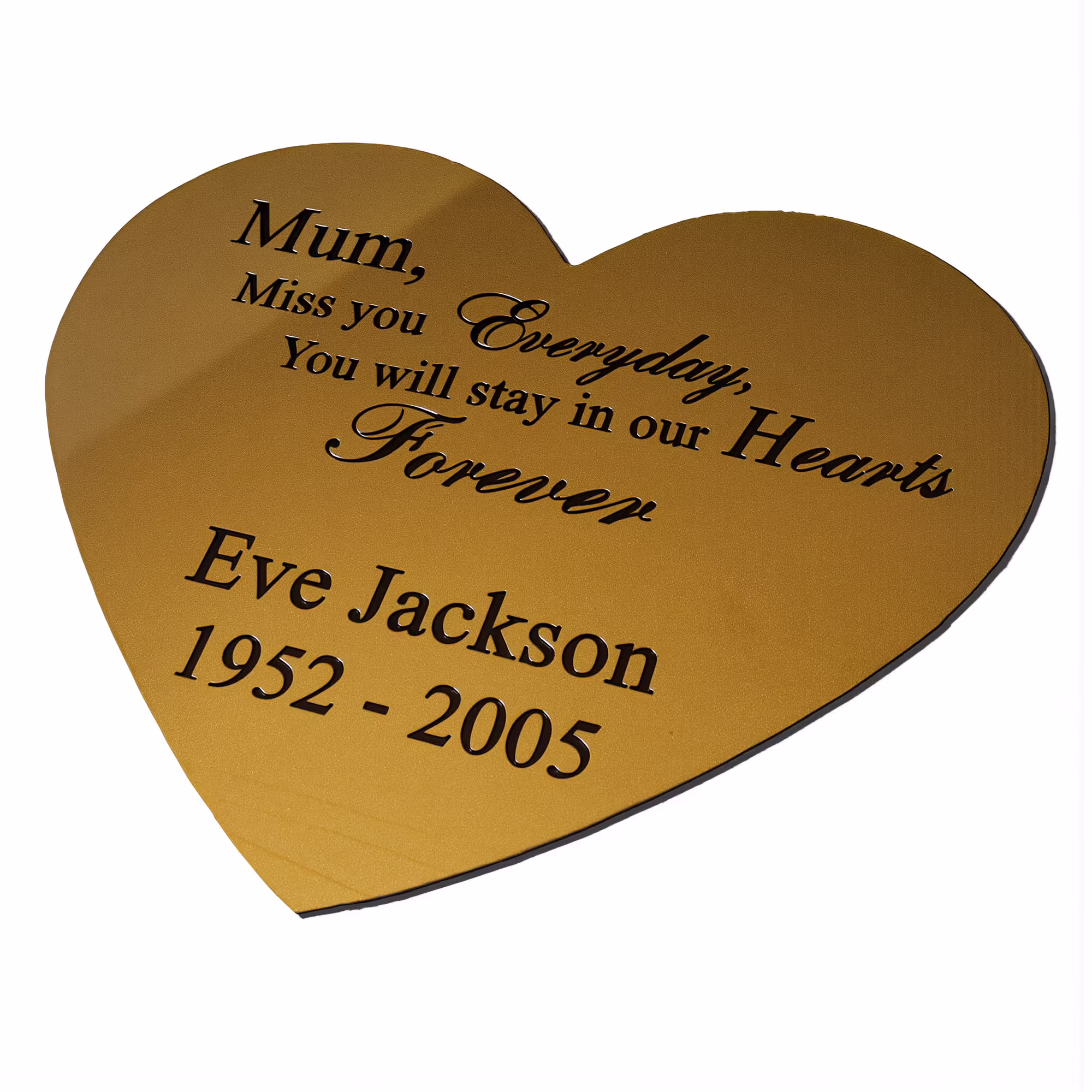 Personalised Engraved Heart Plaque