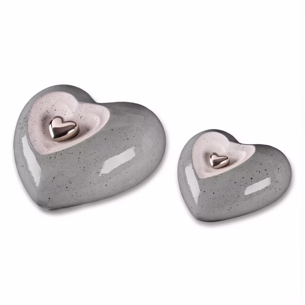 Removable Ceramic Heart Urn