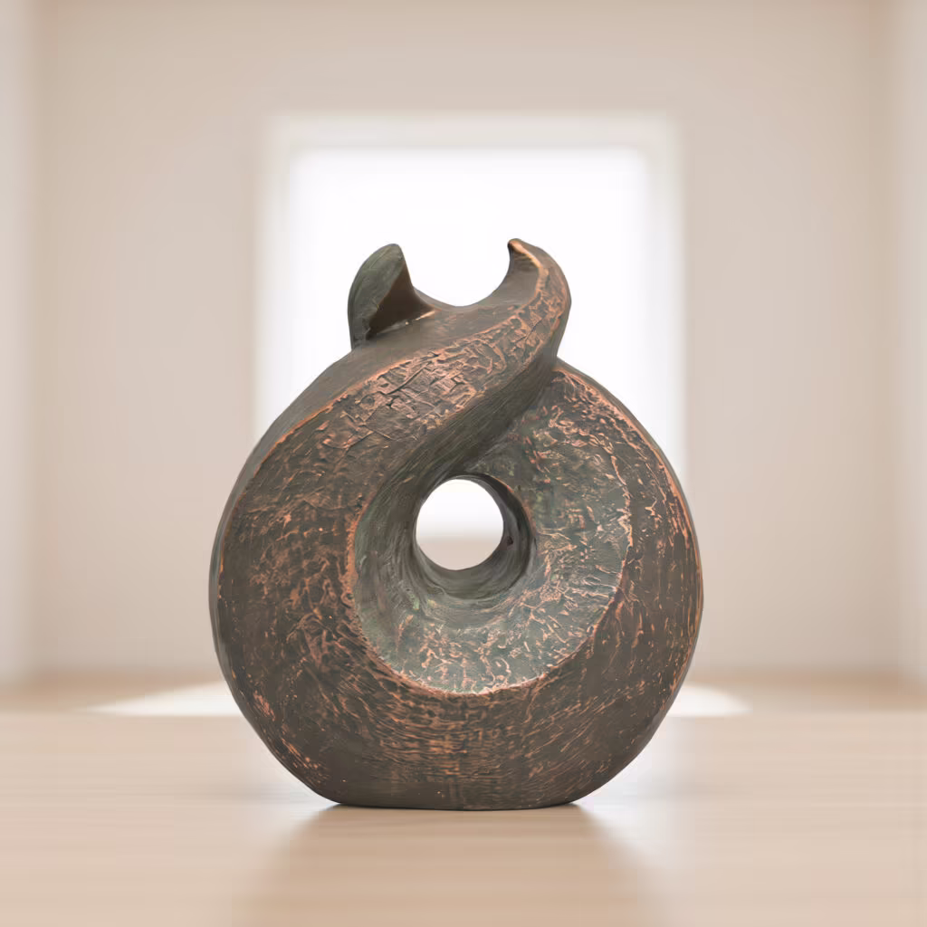 Sculptured Ceramic Urn