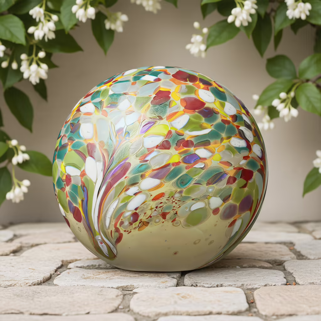 Spherical Flower Urn