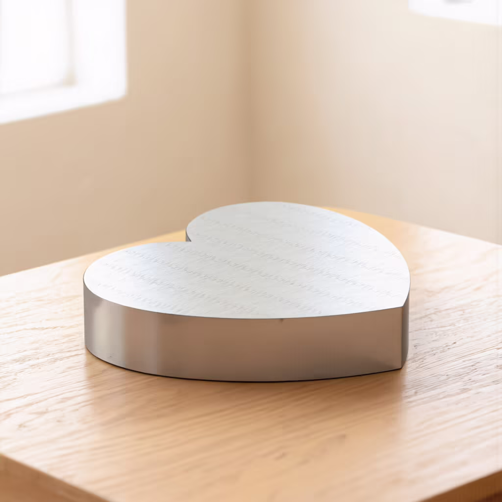 Stainless Steel Heart Urn