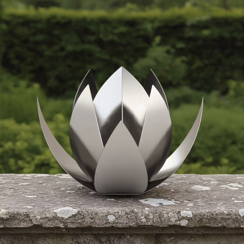 stainless steel petal urn for ashes outdoor