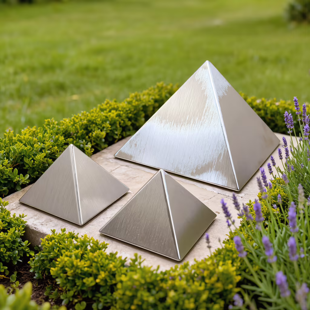 stainless steel pyramid urn for ashes